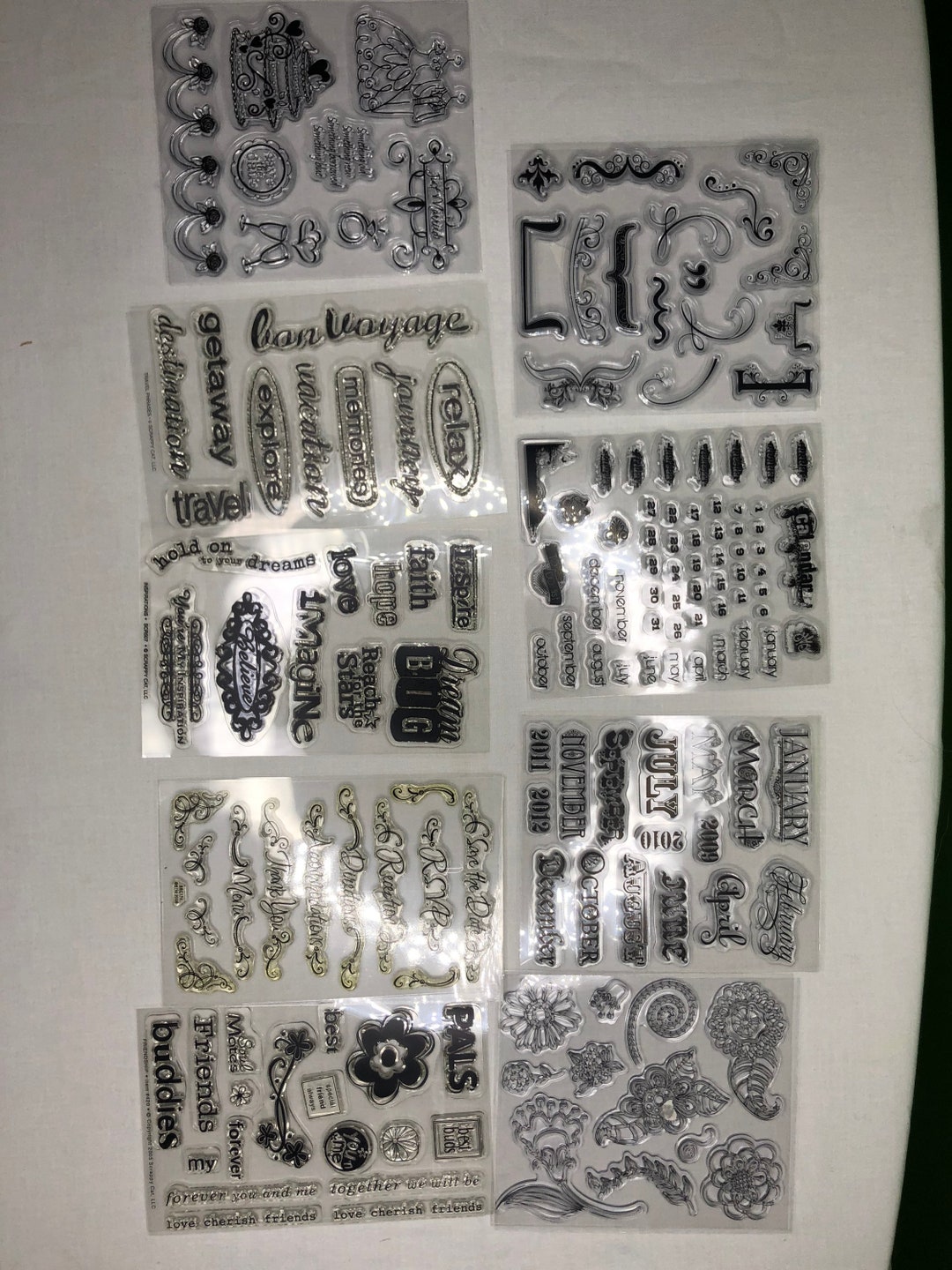 Rubber Stamp Collection Kit Set 9 Sets Never Used in Packaging Etsy