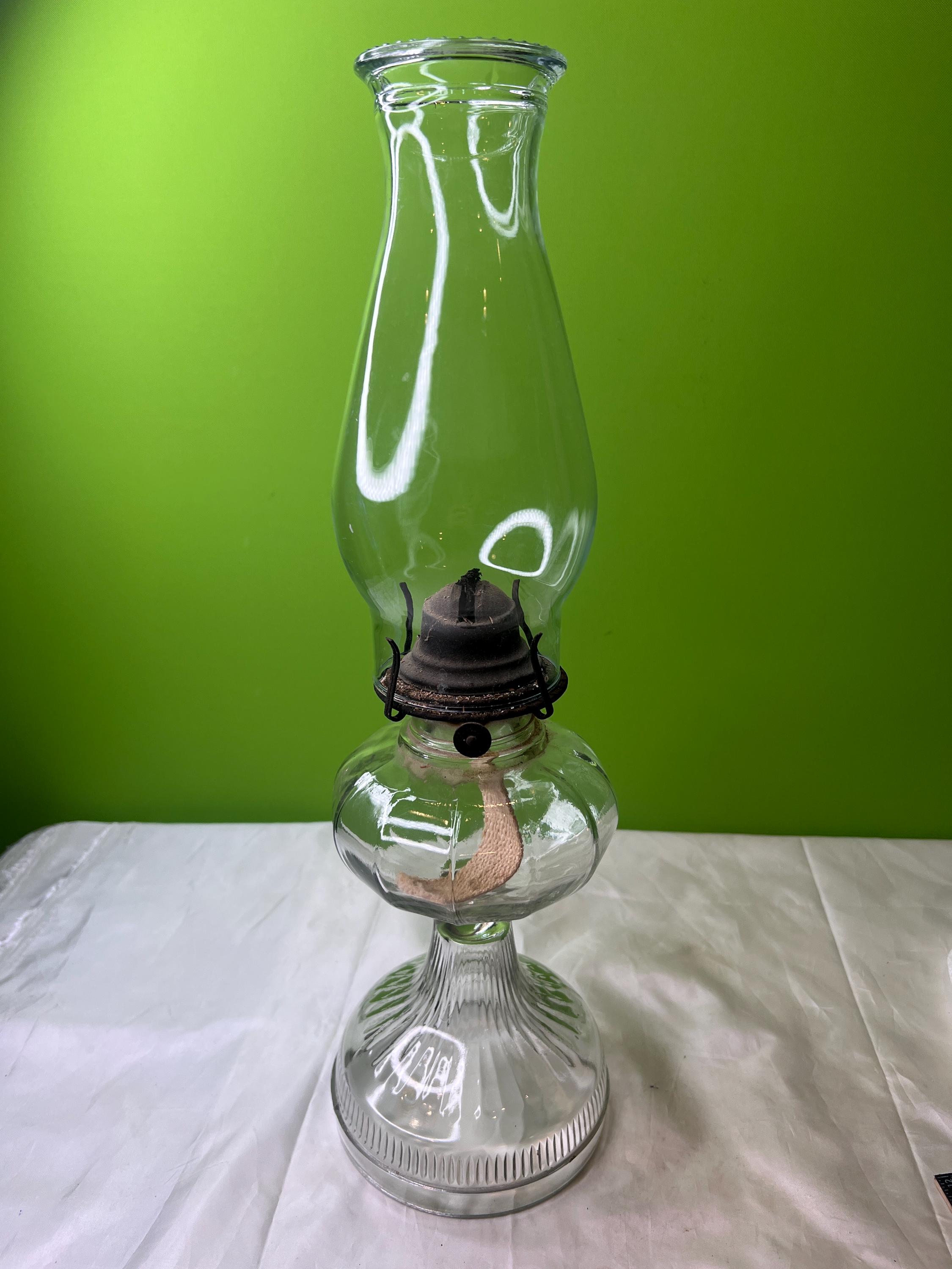 Lampada A Olio In Vetro Grande - Con Paralume, Per Interni, Usa Cherosene - Foto 3