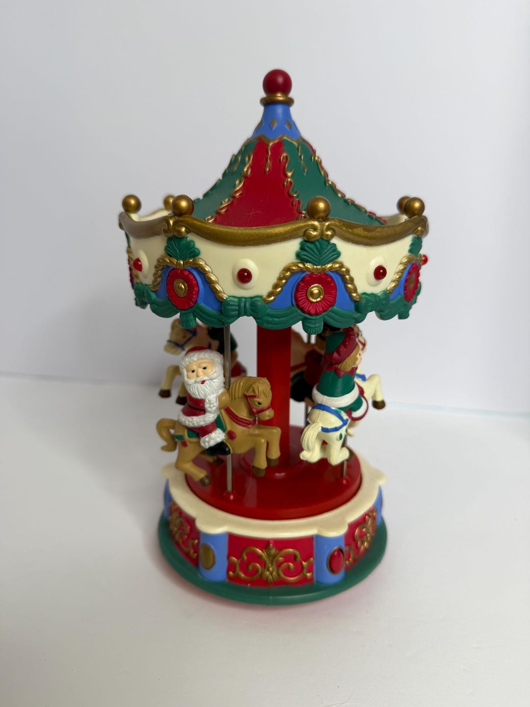Vintage Avon Santa's Caroling Carousel 1990s Animated Musical Gift ...