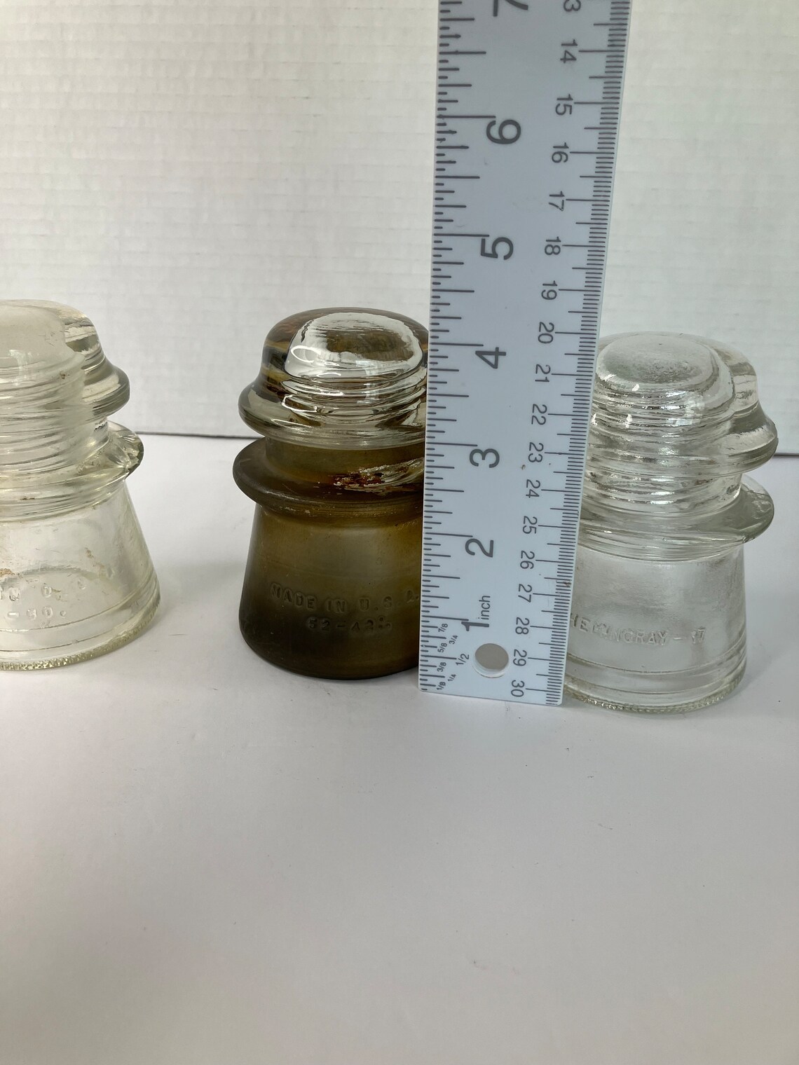 Hemingray 17 Vintage Hemingray 17 Glass Insulator Set of 3 2f - Etsy