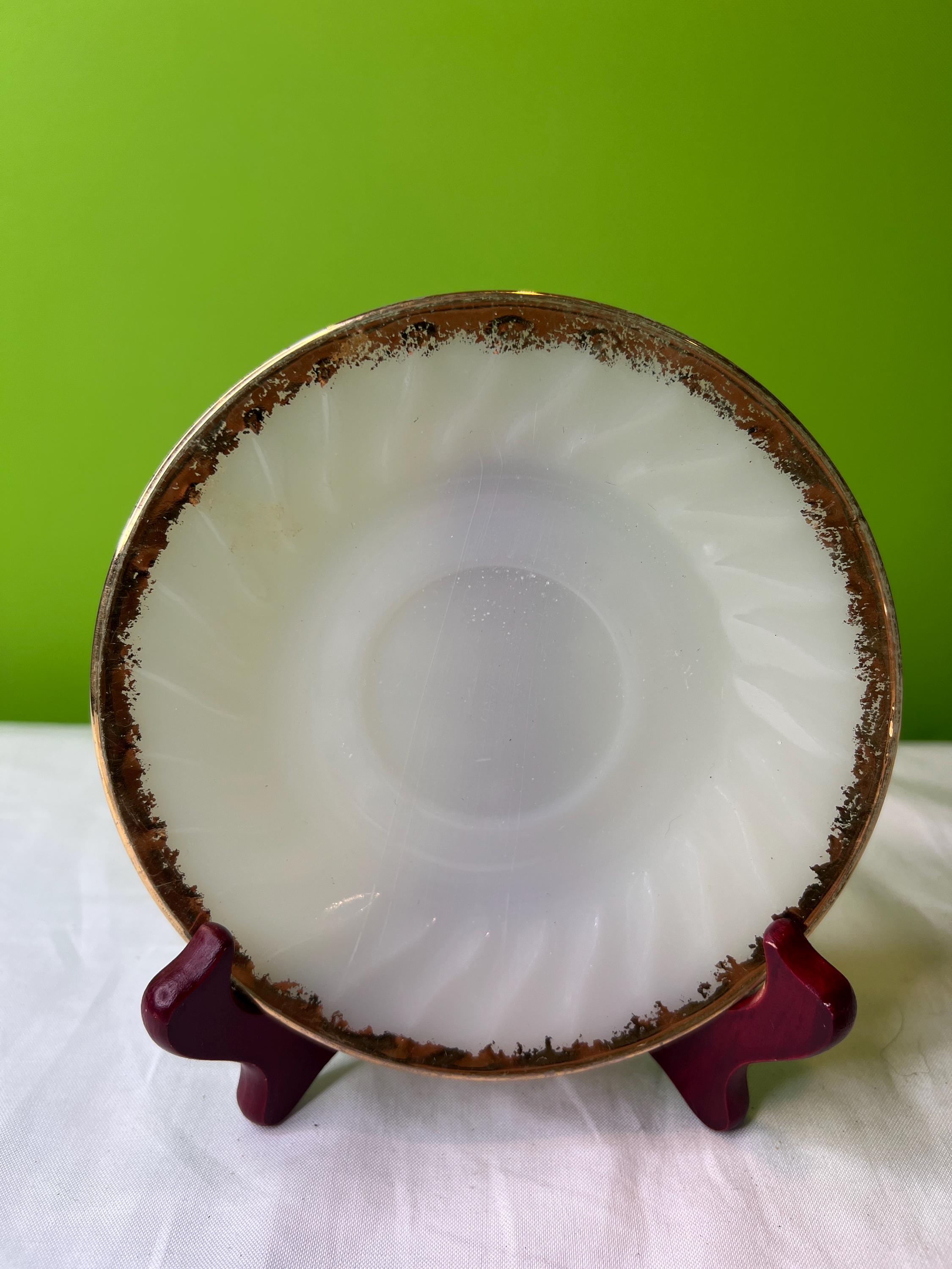 Vintage Anchor Hocking Fire King Oven Ware Off-white/ Ivory Saucer