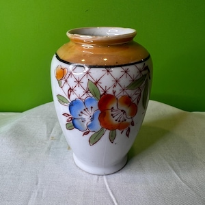 Vintage Hand-Painted Japanese Lusterware Bud Vase ~ Made in Japan