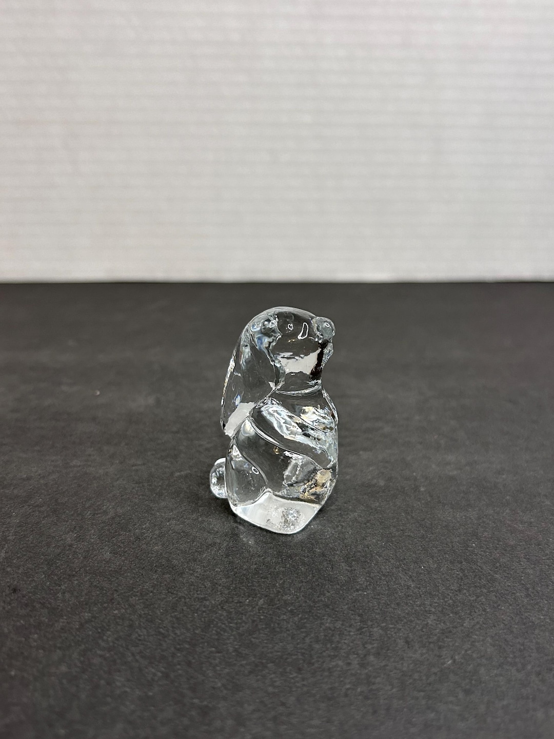 Lead Crystal Rabbit Vintage Tiny Clear Glass Lead Crystal Adorable Rabbit/bunny Paperweight ...
