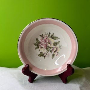 Vintage Homer Laughlin Eggshell Nautilus Pink Magnolia Berry Bowl