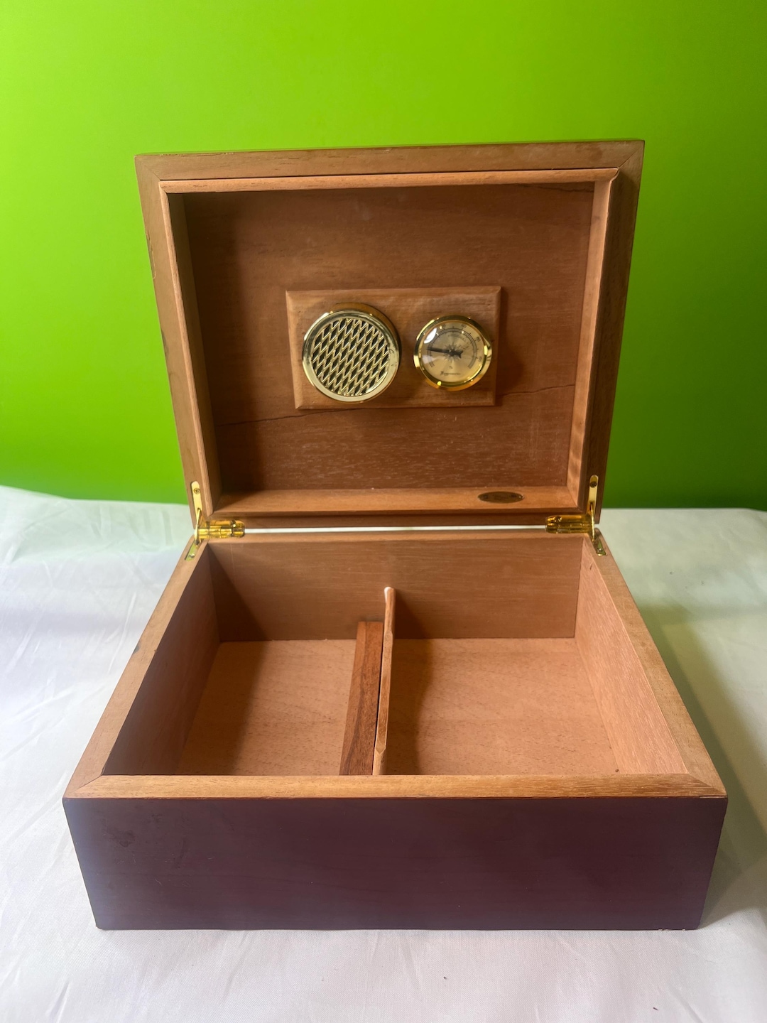 Vintage Crafters Cherry Wood Humidor Empty Cigar Box - Etsy