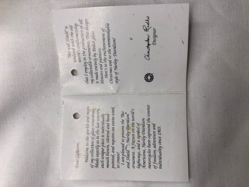 2022 Harley Davidson Christmas Ornaments Vintage Christopher Radko Glass Harley Davidson Motor Cycles Etsy