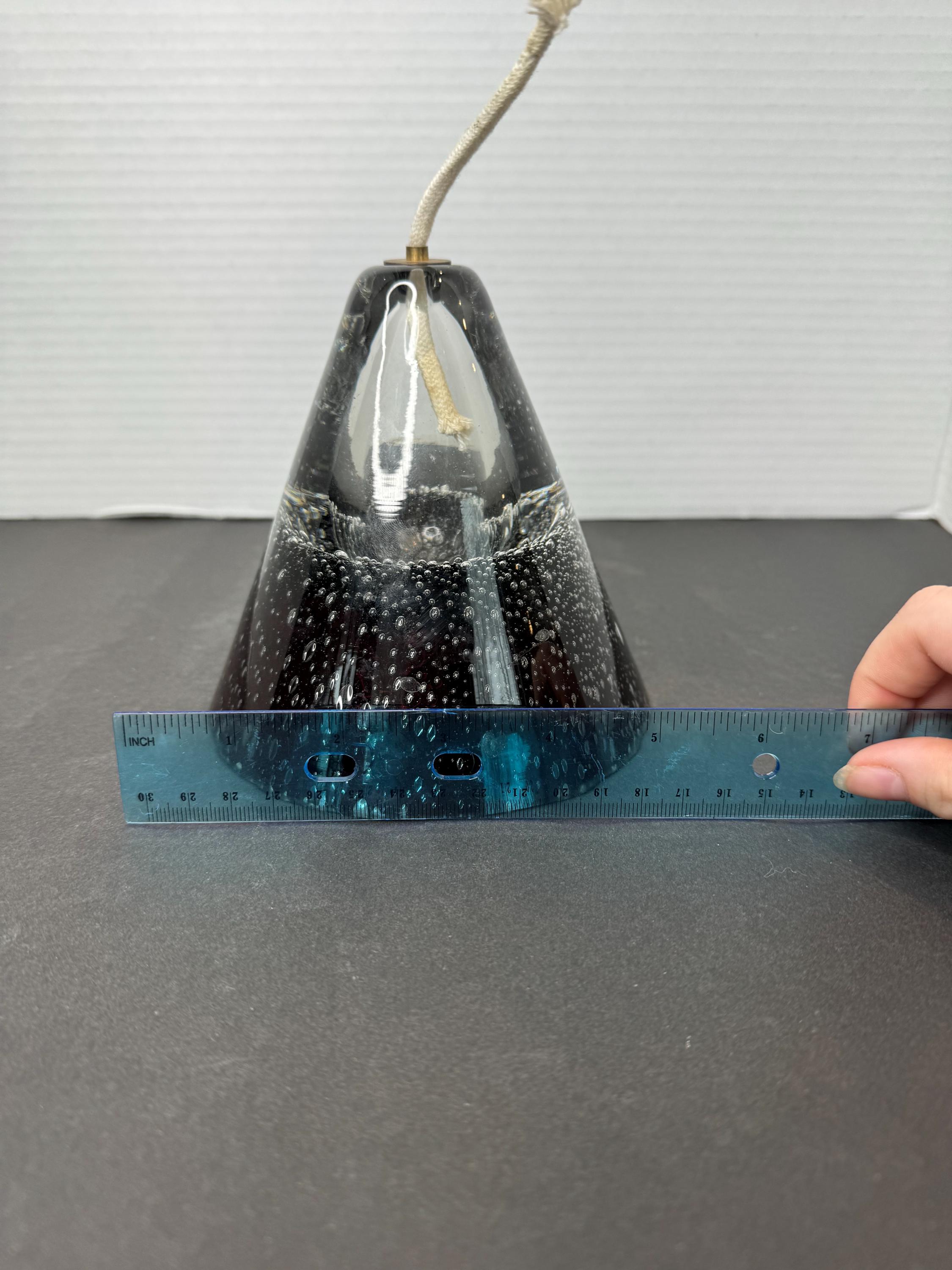 Vintage Hand Blown Wine Colored Art Glass Oil Lamp Paperweight