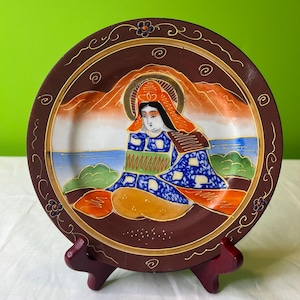 Vintage TT Takito Hand Painted Made in Japan Satsuma Moriage Dragon Ware Saucer