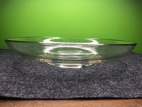 ガラスボール[センターピース] ヴィンテージ ゴージャス クリア ヘビープレス ガラス 12 インチ