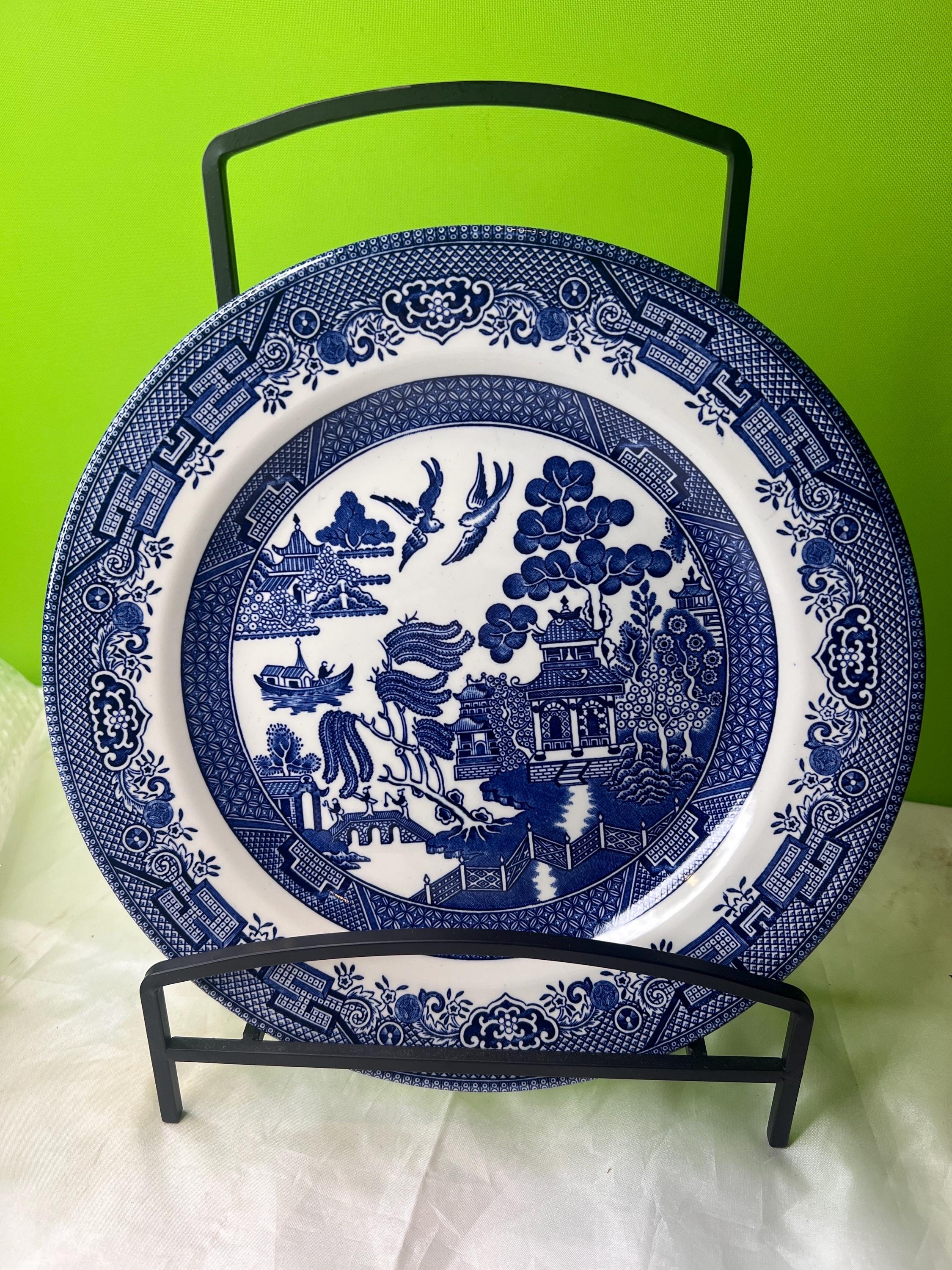 Vintage Churchill England Blue and White Willow Dinner Plate - Etsy