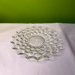 Vintage Fostoria American Clear Glass Plate
