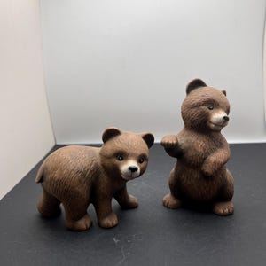 Vintage Choice of 2/3 Homco Porcelain Brown Bear Figurines out of the Brown Bear Trio ~ Walking and Standing Bears ~ Choice of 2