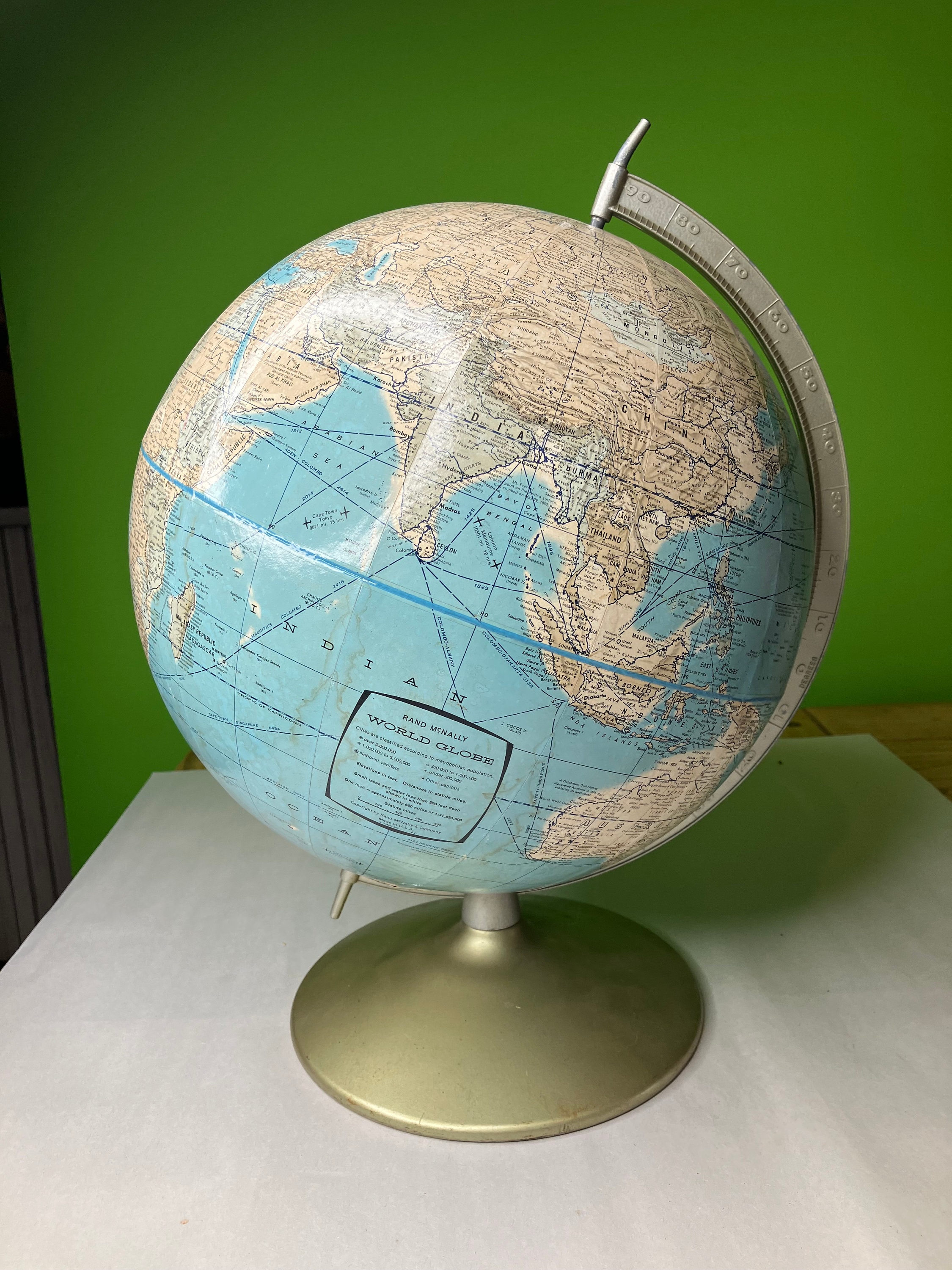 激レア 激レア Rand McNally社 地球儀 60's Rand McNally