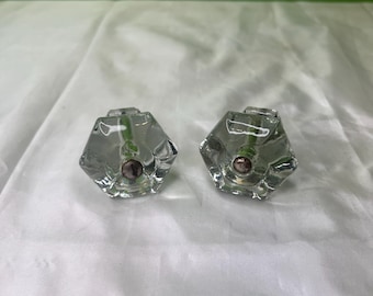 Vintage Choice of 2 Clear Glass Cabinet Knobs  for Drawer