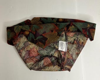 Vintage Longaberger Triangle Fold Edges Pumpkin Patch Basket Liner Dark Autumn Leaves