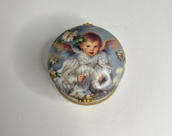 Vintage The Precious Child Monday’s Child Brahm’s Lullaby Porcelain Music Box