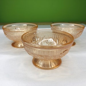 Vintage Marigold Iridescent Carnival Glass sherbet dessert Bowl or cup with gorgeous coloring and pedestal set of 3