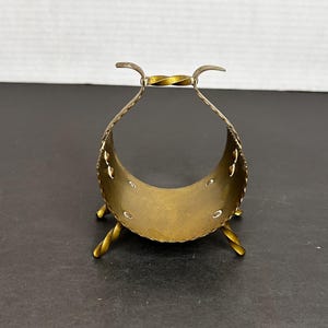 Vintage Svenskt Handarbete Sweden Brass Metal Miniature Dollhouse Log Holder Figurine