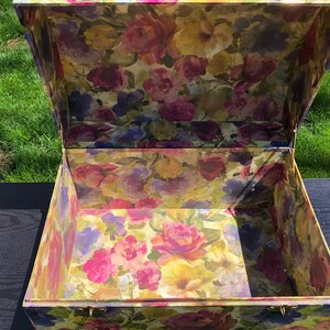 Vintage Decoupage design Storage Chest super colorful