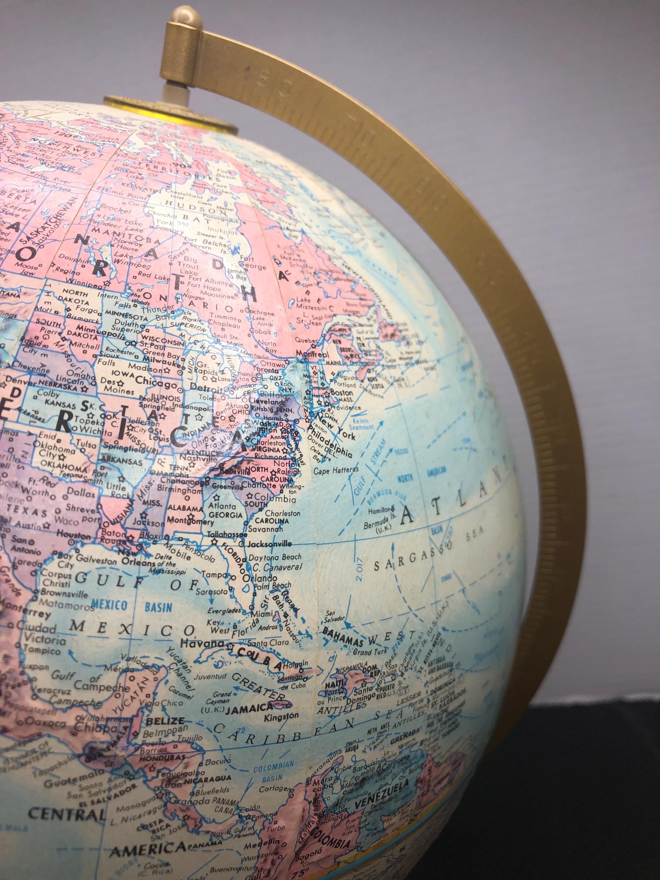 ヴィンテージ地球儀、12 インチ地球儀、グローブマスター