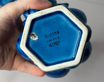 Vintage Inarco Japan Mood Indigo Blueberry Sugar Bowl