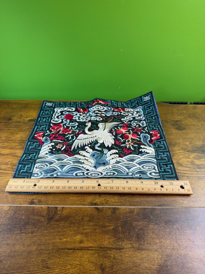 Vintage Decorative Chinese Embroidered Mat - Etsy