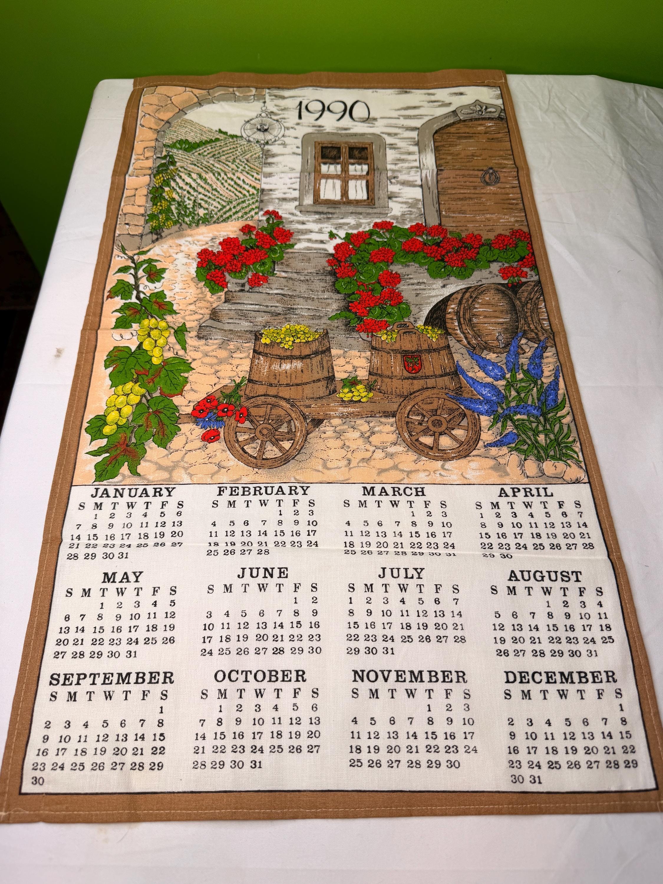 1990 Calendar - Etsy