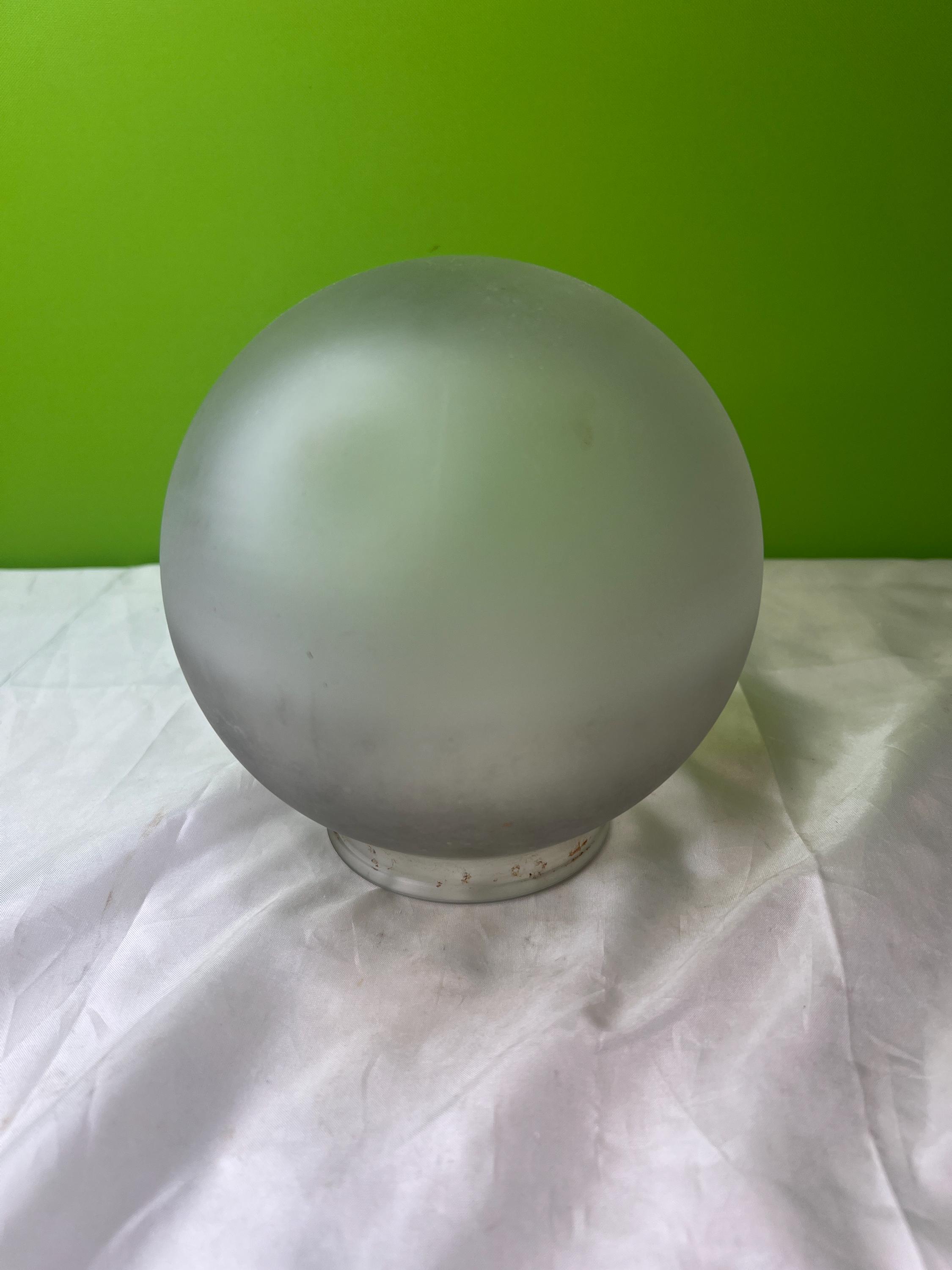 Vintage Round Smokey Colored Glass Globe Light Lamp Glass Shade with Approx. 3” Fitter