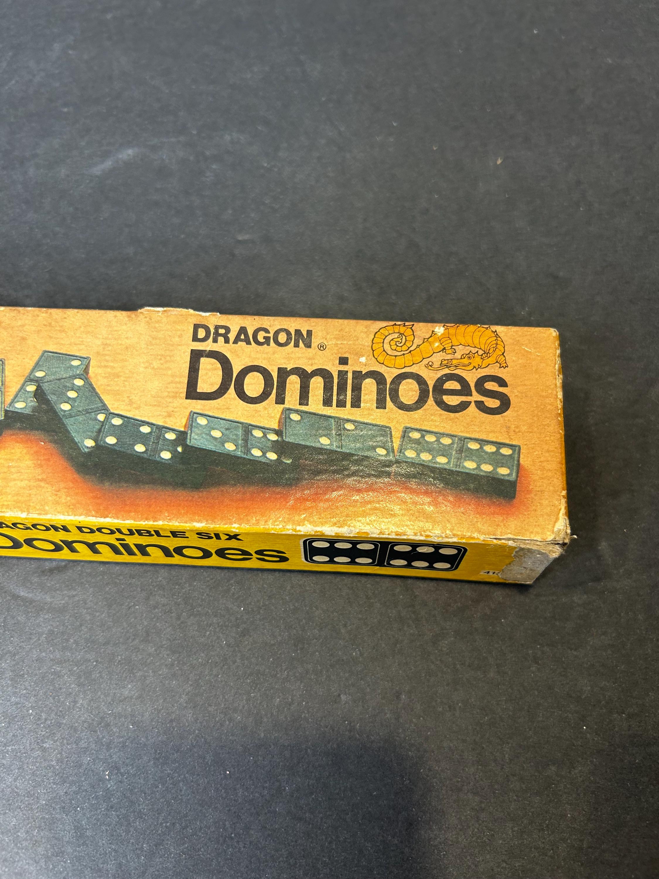 Vintage Dragon Double Six 28 Piece Dominoes Set Milton Bradley - Etsy