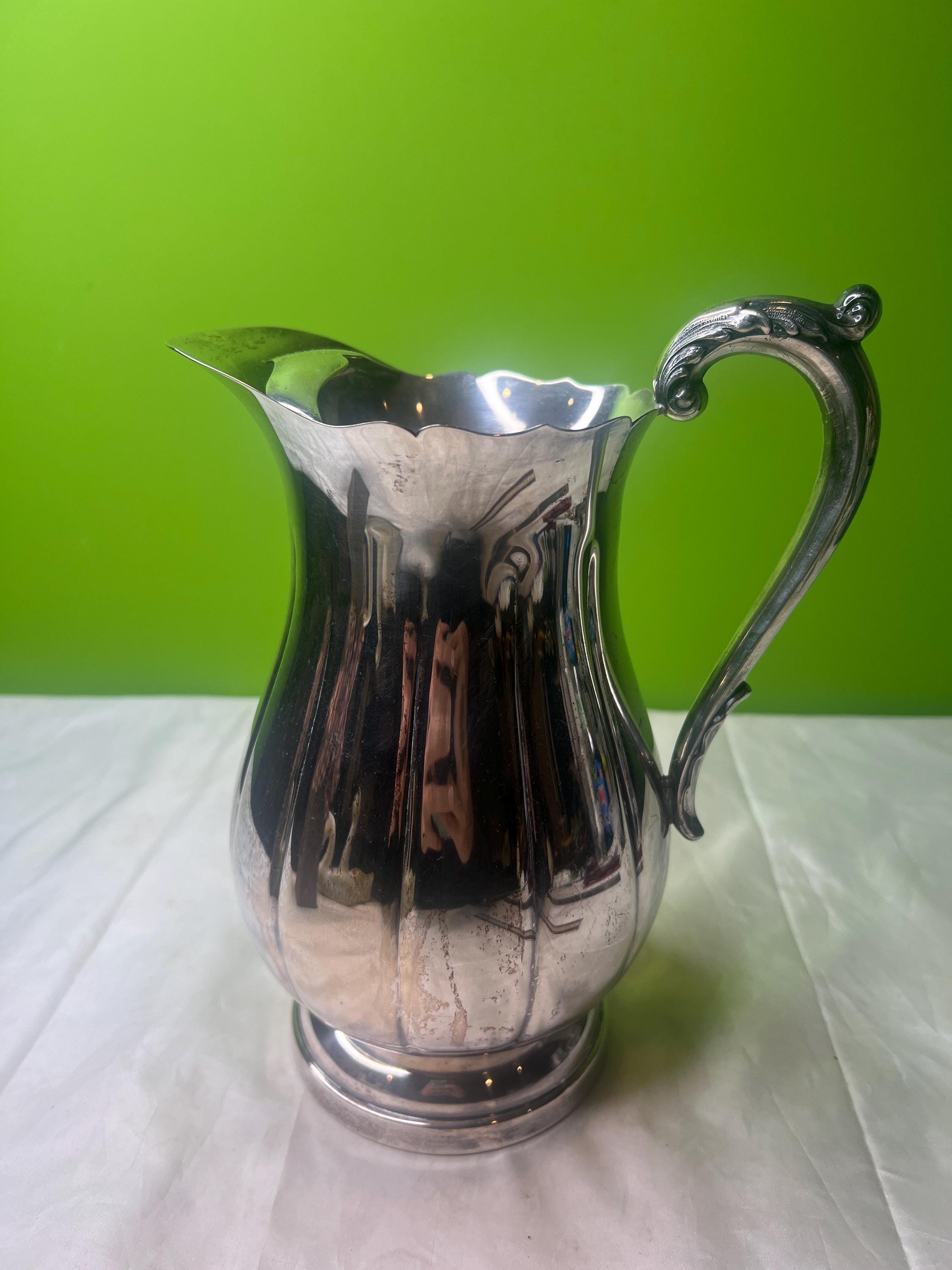Vintage Jack Shepard Sheffield Silver Co Pitcher With Ice Guard