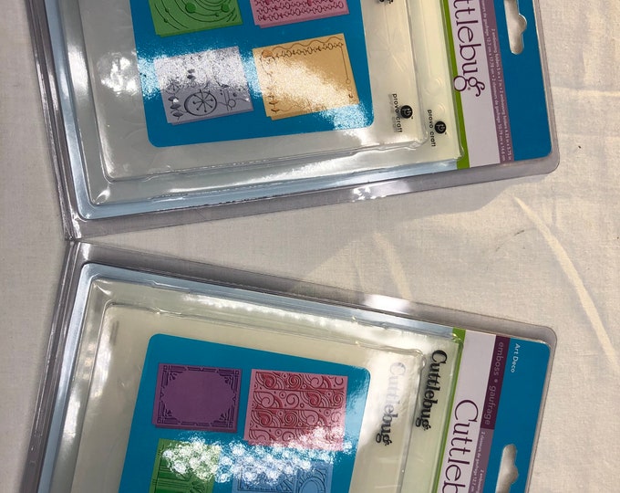 Cricut Cuttlebug Embossing Folders New in Packaging Art Deco and Coolio