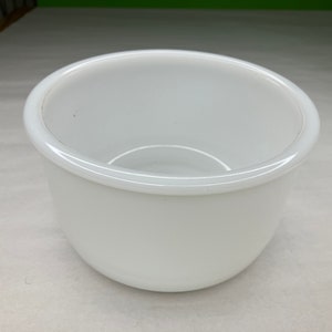 Vintage Milk glass round  Bowl with high sides