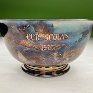 Vintage Paul Revere Replica Sons of Liberty Bowl Silver Plated