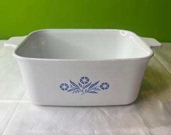 ヴィンテージ コーニングウェア ブルー コーンフラワー キャセロール皿