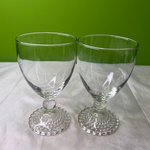 Vintage Set of 2 Anchor Hocking Berwick Boopie Water Goblets