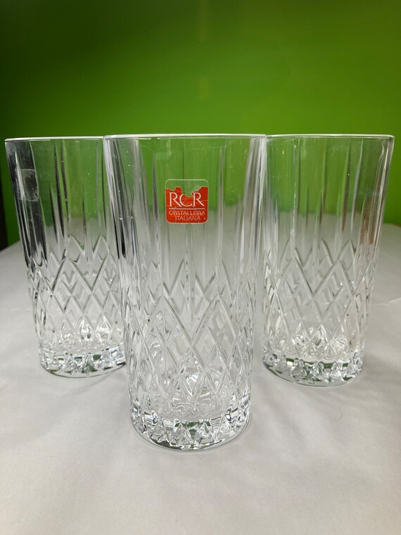 Crystal-Glass Highball Glass, Tumbler , Drinking Glass RCR Cristalleria  Italiana