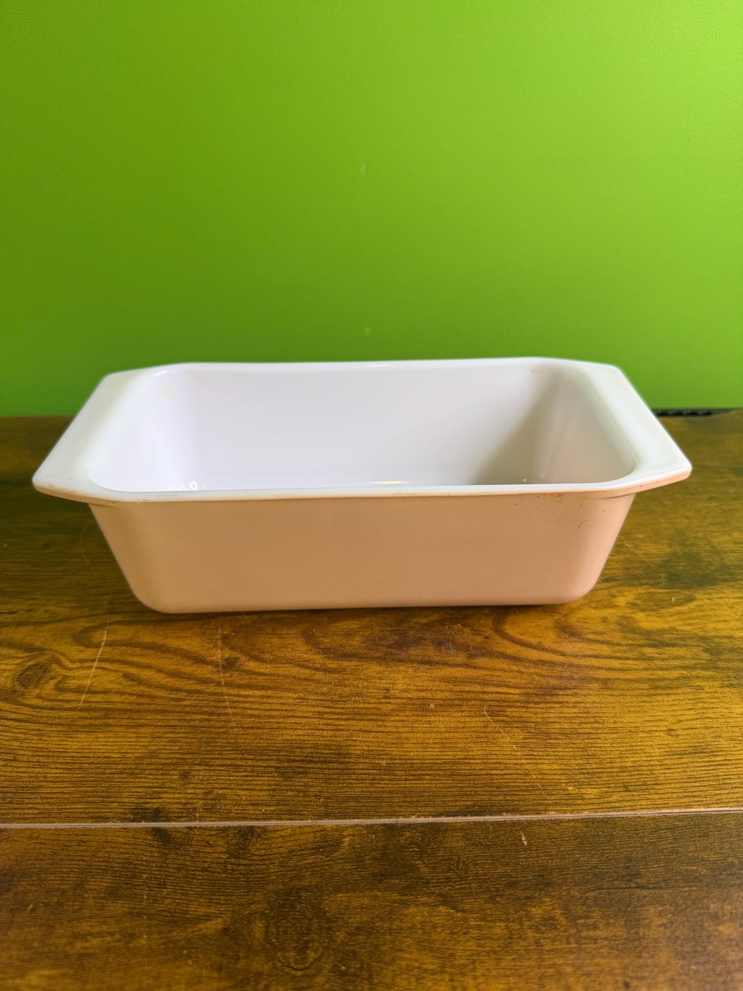 Vintage Peach/ Tan Colored Outside Pyrex Milk Glass Loaf Pan - Etsy