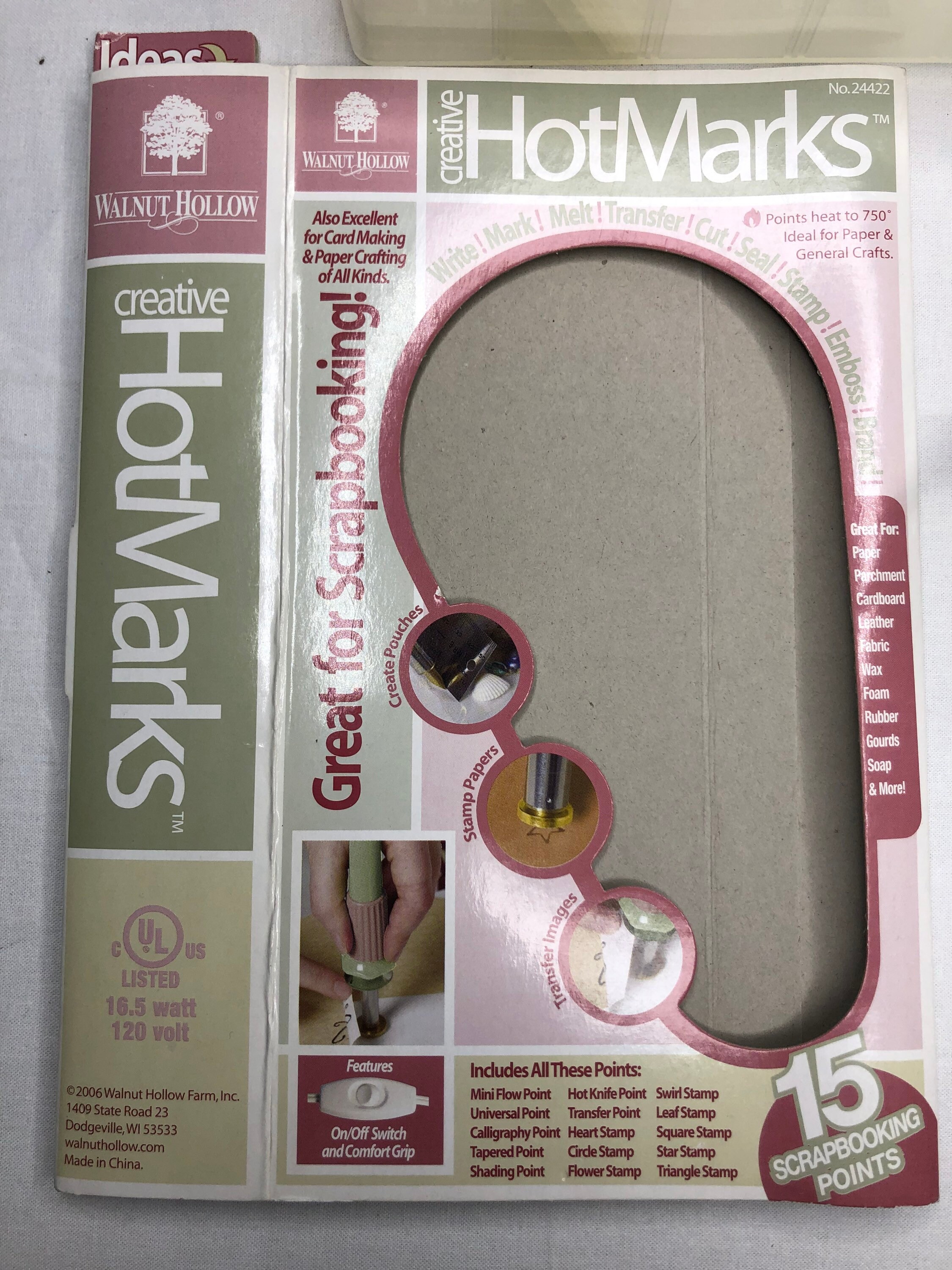Walnut Hollow Creative Hot Marks No. 24422 With 15 Scrapbooking Points Card  Making Paper Crafts Complete 