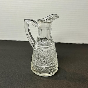 Vintage Small Duncan & Miller Clear Glass Cruet NO LID/STOPPER