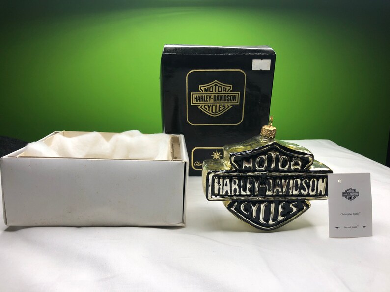 2022 Harley Davidson Christmas Ornaments Vintage Christopher Radko Glass Harley Davidson Motor Cycles Etsy