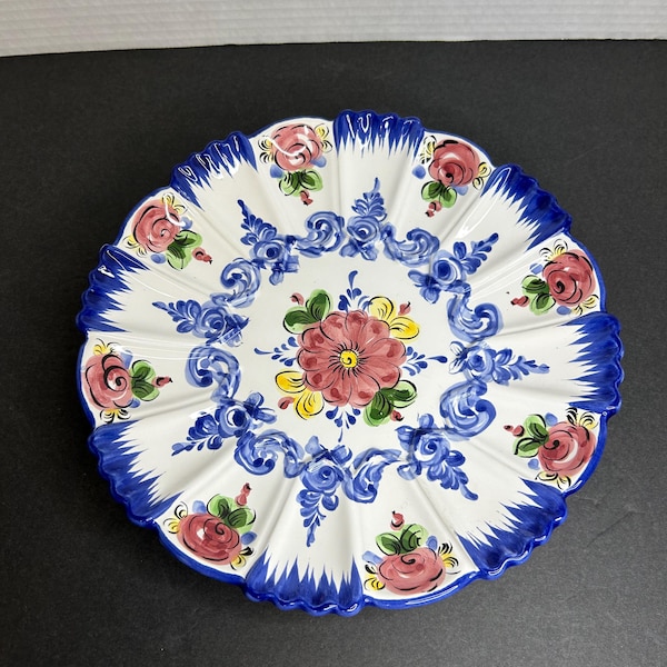 Assiette Porta Portugal Vestale vintage peinte à la main