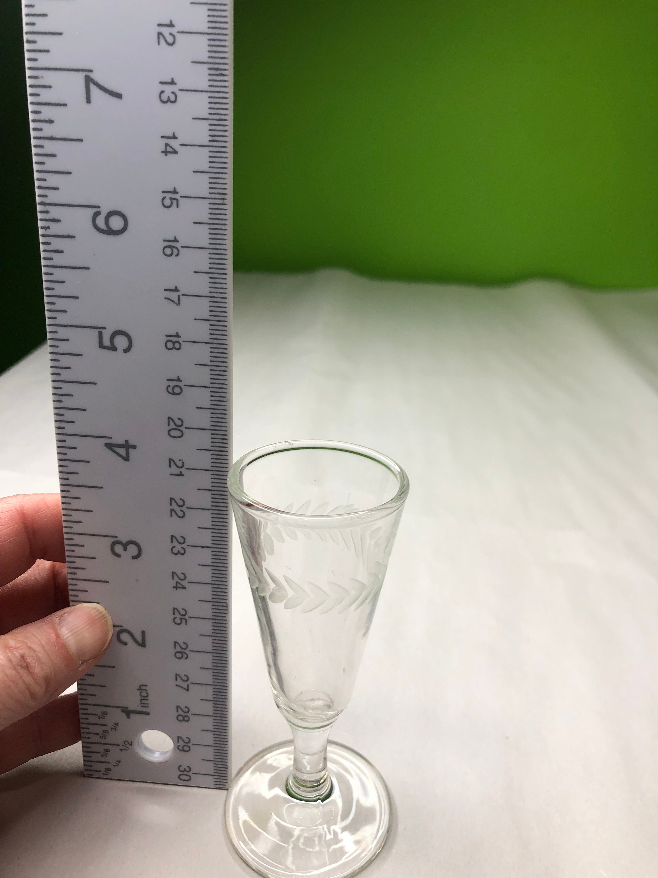 ヴィンテージ クリアエッチング ショットグラス 2 個セット - Etsy 日本