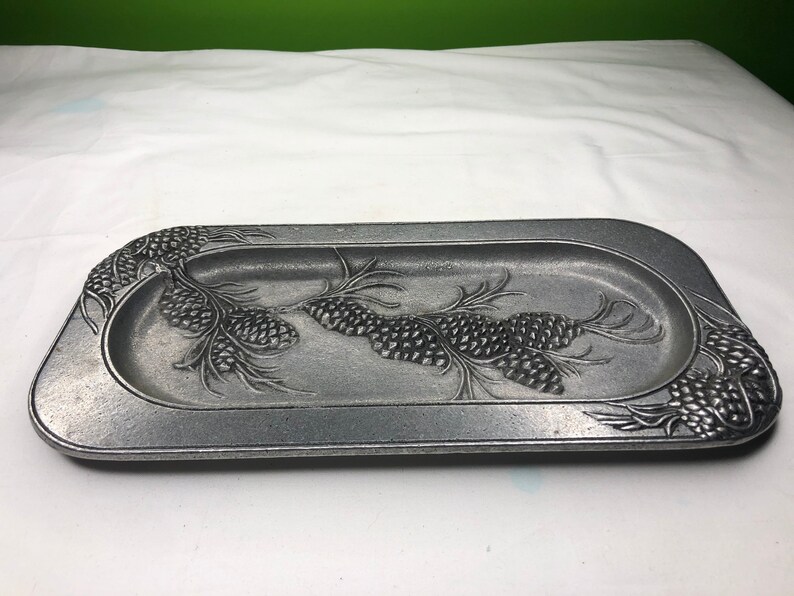 Vintage Carson Statesmetal Pewter Tray Pine Cone Pine Ridge Etsy