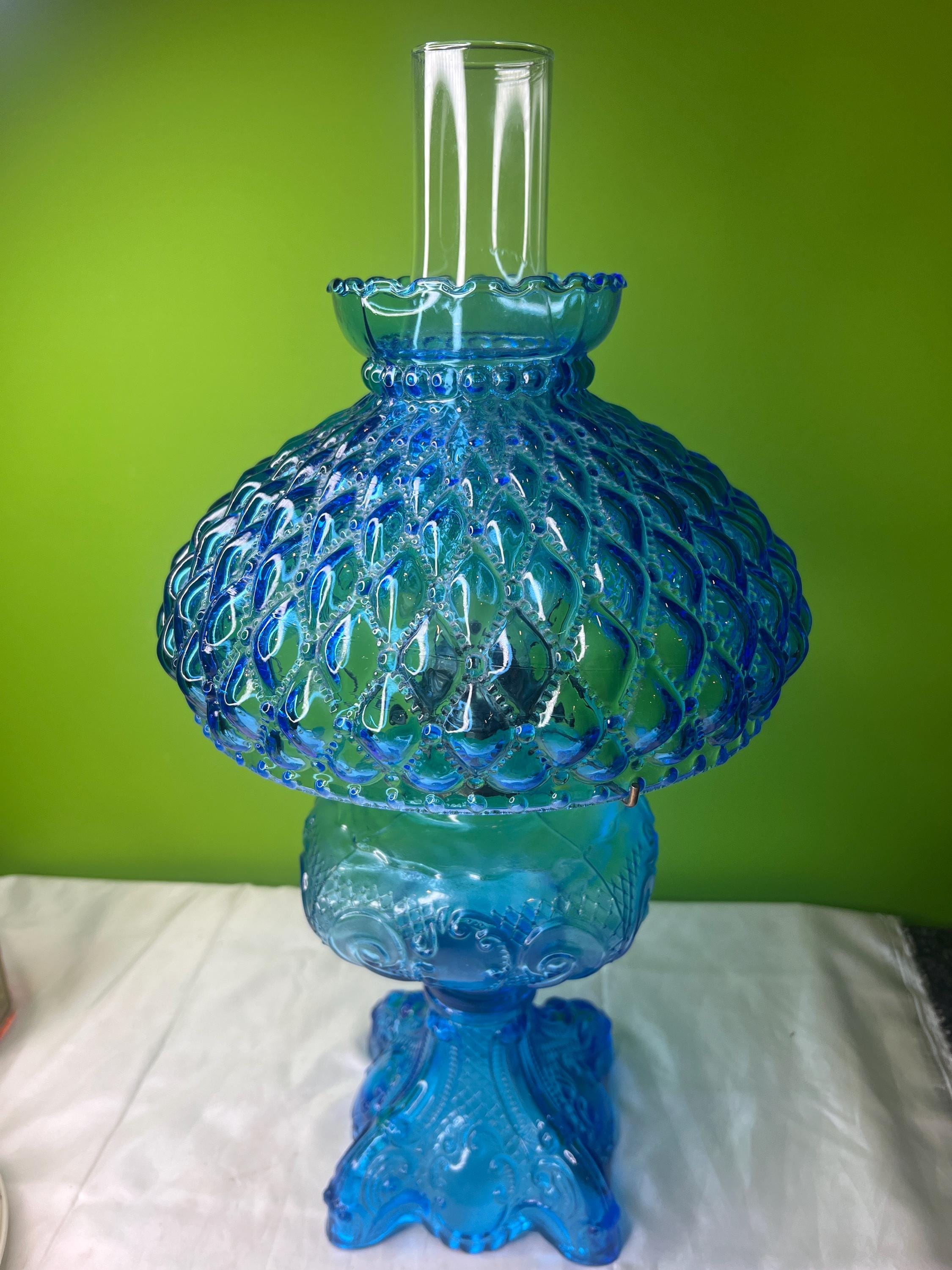 Vintage Light of Mine Princess Feather Oil Lamp Ornate Decorative