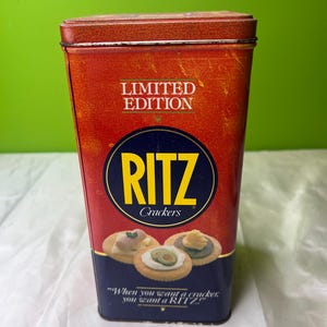 Vintage 1987 Ritz Cracker Limited Edition Cracker Tin Collectible