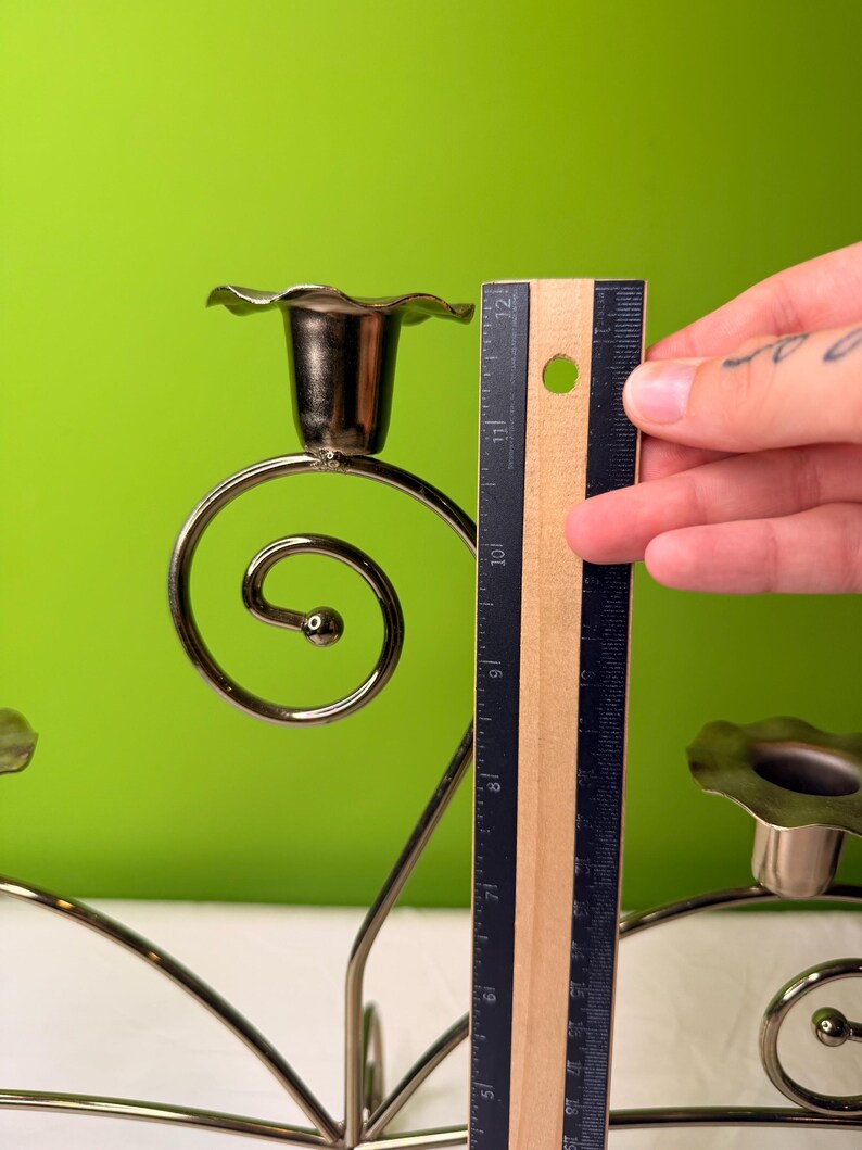 Vintage Brass Swirl 5 Candle Holder Table Top Metal Candle Holder MCM ...