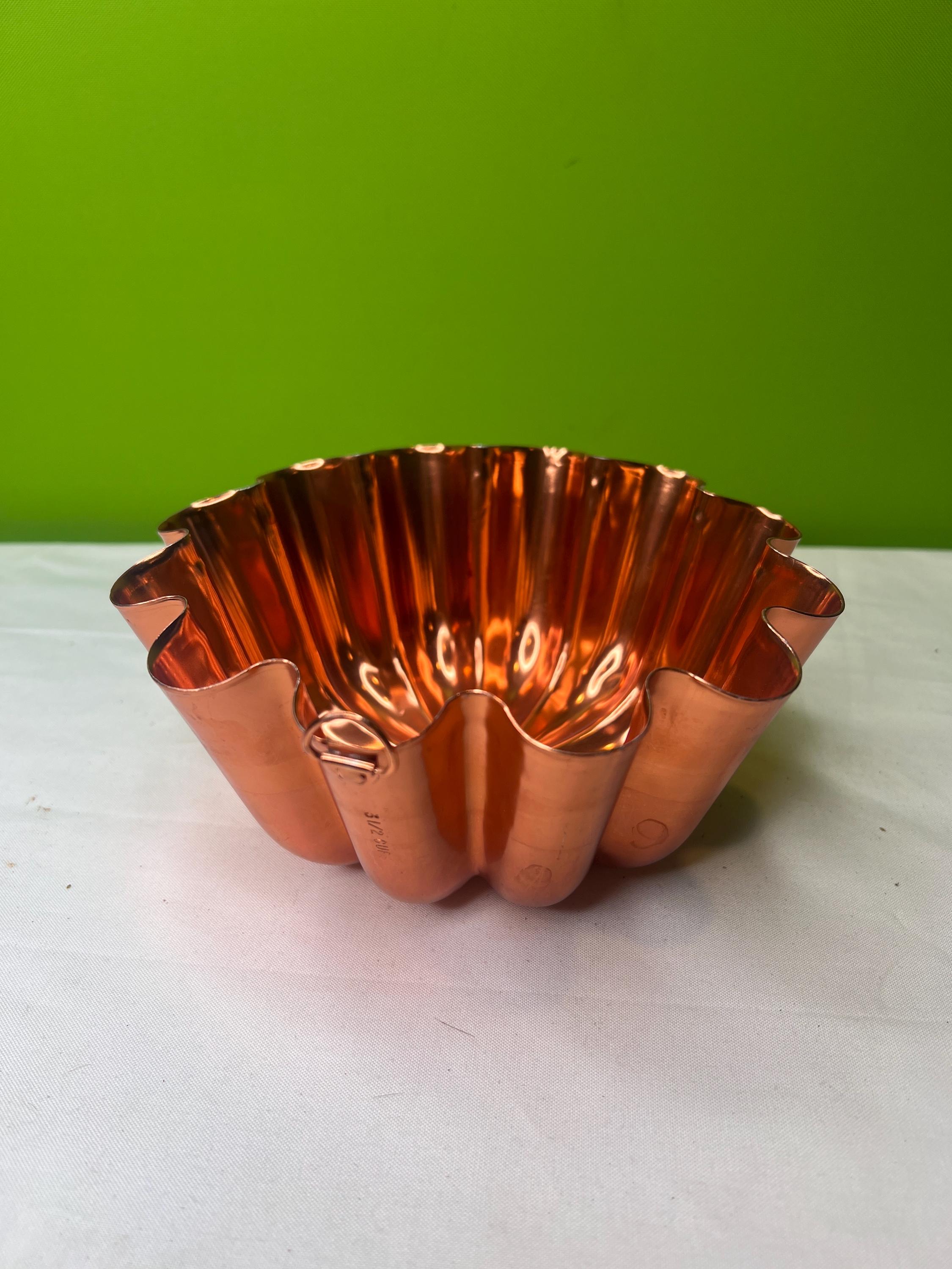 Vintage Mirro Copper Tone Fluted Scalloped Edge Dessert Mold - Etsy