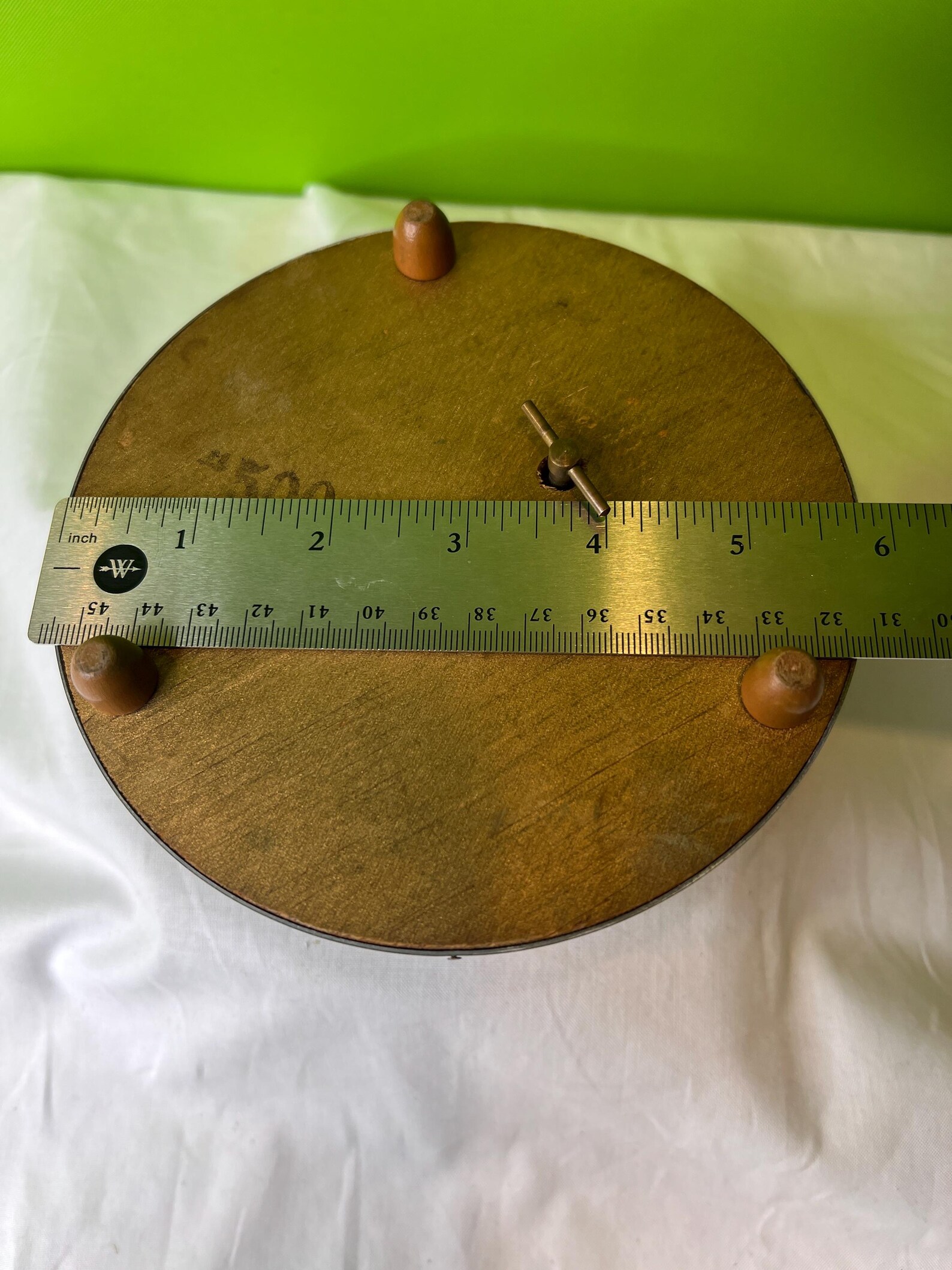 Musical Powder Box Vintage 1930-1950s Aluminum Musical Box and Powder Puff Case Combined ...
