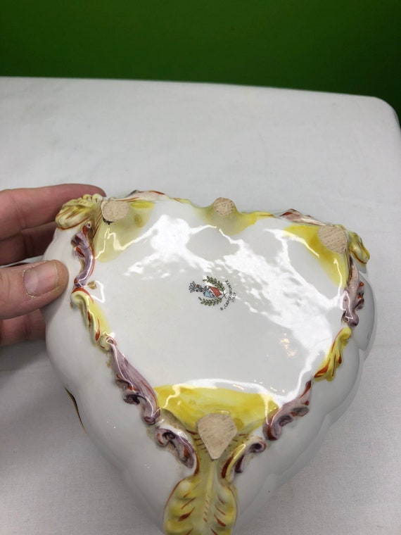 Vintage R. Capodimonte Fine Porcelain Jewelry Box… - image 10