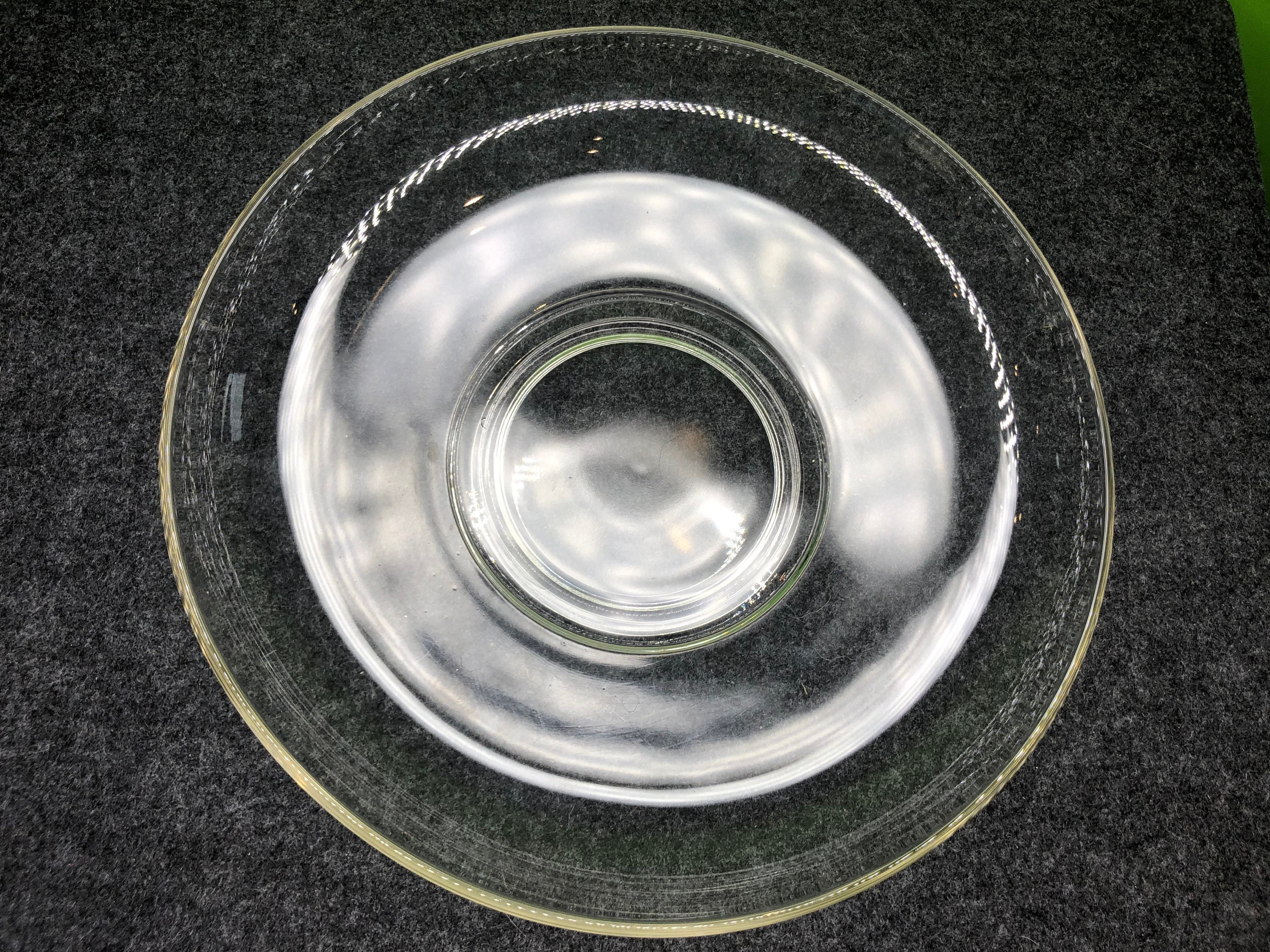 ヴィンテージ ゴージャス クリア ヘビープレス ガラス 12 インチ